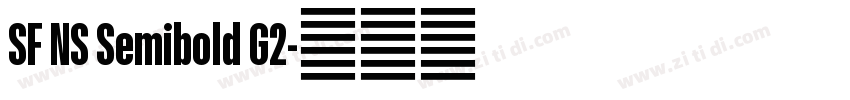 SF NS Semibold G2字体转换